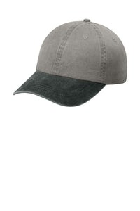 Port Authority Two-Tone Pigment-Dyed Cap - Pebble/ Black