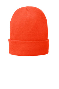 Port Authority Fleece-Lined Knit Cap - Athletic Orange