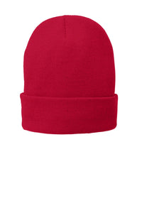 Port Authority Fleece-Lined Knit Cap - Athletic Red