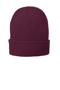 Port Authority Fleece-Lined Knit Cap - Maroon