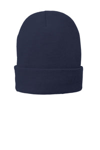 Port Authority Fleece-Lined Knit Cap - Navy