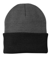 Port Authority Knit Cap - Athletic Oxford/ Black