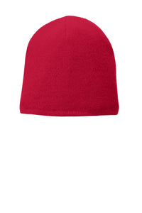Port Authority Fleece-Lined Beanie Cap - Athletic Red
