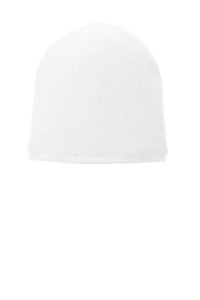 Port Authority Fleece-Lined Beanie Cap - White