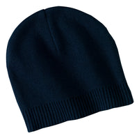 Port Authority 100% Cotton Beanie - Navy