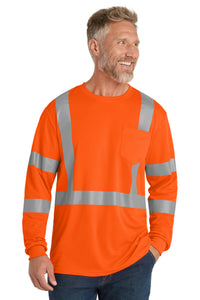 CornerStone  ANSI 107 Class 3 Mesh Long Sleeve Tee - Safety Orange