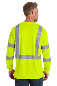CornerStone  ANSI 107 Class 3 Mesh Long Sleeve Tee - Safety Yellow Back