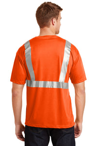 CornerStone - ANSI 107 Class 2 Safety T-Shirt - Safety Orange/ Reflective Back