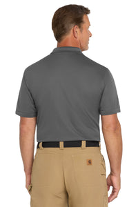 CornerStone  Industrial Snag-Proof Pique Pocket Polo - Charcoal Back