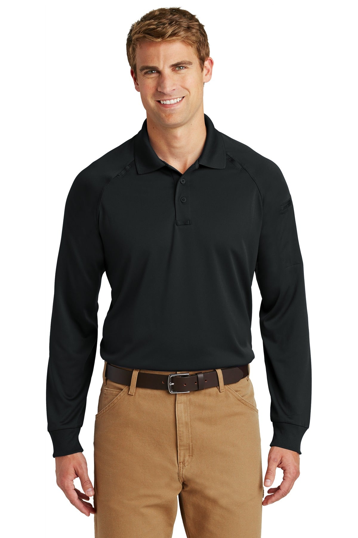 CornerStone - Select Long Sleeve Snag-Proof Tactical Polo - Black