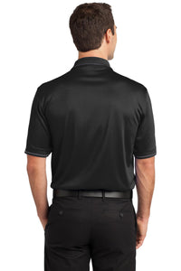 CornerStone Select Snag-Proof Tipped Pocket Polo - Black/ Smoke Grey Back