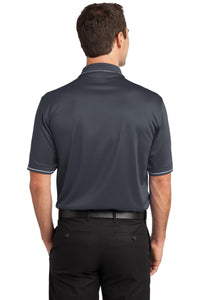 CornerStone Select Snag-Proof Tipped Pocket Polo - Charcoal/ Light Grey Back