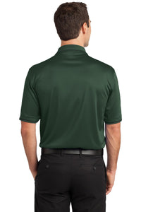 CornerStone Select Snag-Proof Tipped Pocket Polo - Dark Green/ Black Back