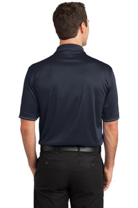 CornerStone Select Snag-Proof Tipped Pocket Polo - Dark Navy/ Smoke Grey Back