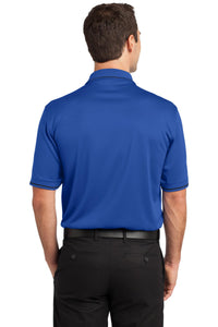 CornerStone Select Snag-Proof Tipped Pocket Polo - Royal/ Black Back