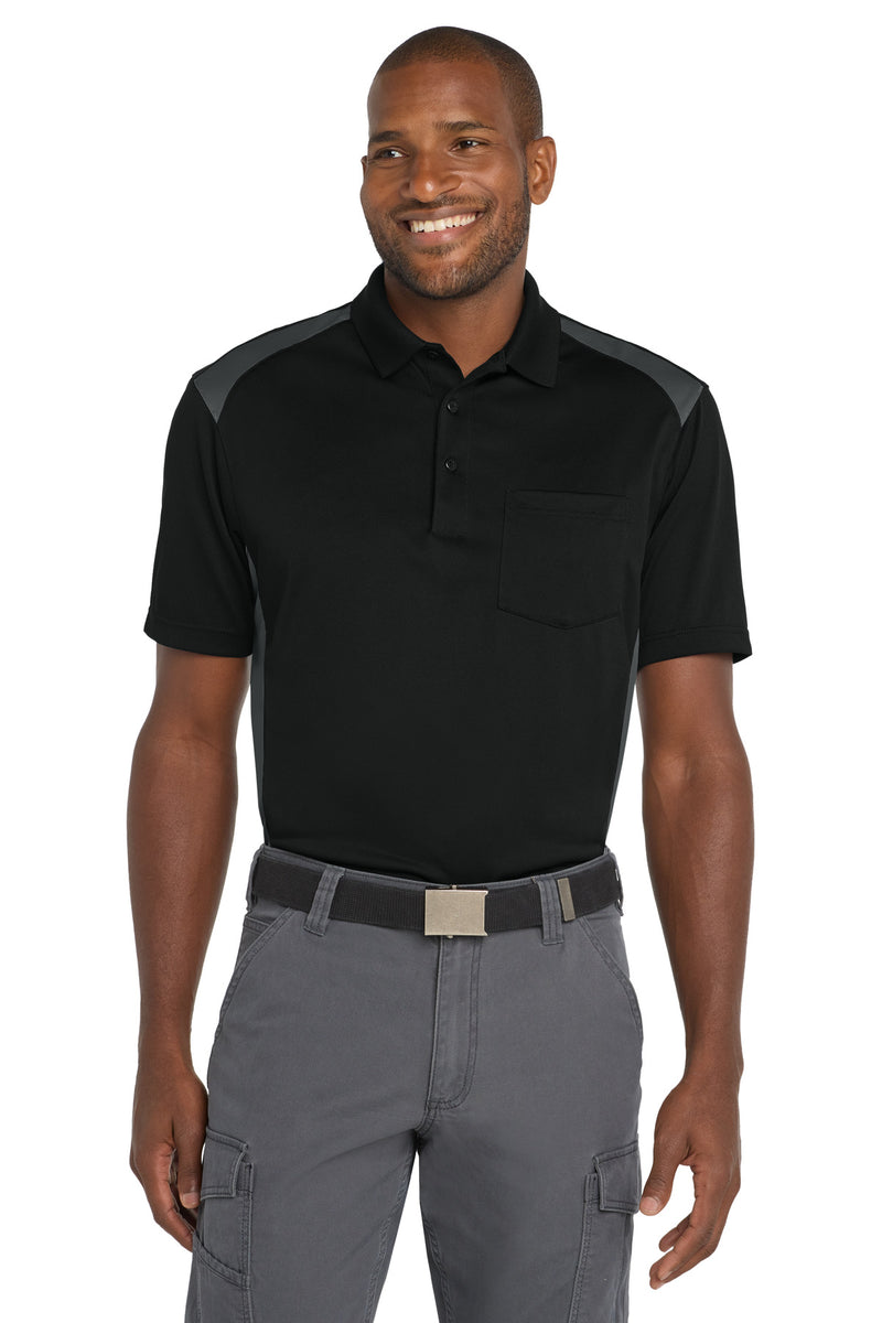CornerStone Select Snag-Proof Two Way Colorblock Pocket Polo