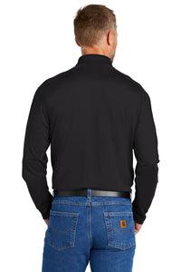 CornerStone Select Lightweight Snag-Proof Long Sleeve Polo CS418LS - Black Back