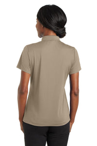 DISCONTINUED CornerStone Ladies Micropique Gripper Polo - Tan Back