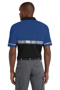 CornerStone  Select Lightweight Snag-Proof Enhanced Visibility Polo CS423 - Royal/ Black Back