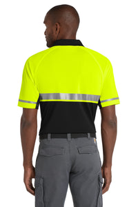 CornerStone  Select Lightweight Snag-Proof Enhanced Visibility Polo CS423 - Safety Yellow/ Black Back