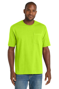 CornerStone  Workwear Pocket Tee CS430 - Safety Green