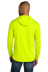 CornerStone Workwear Pro Long Sleeve Hooded Tee CS440LSH - Safety Yellow Back