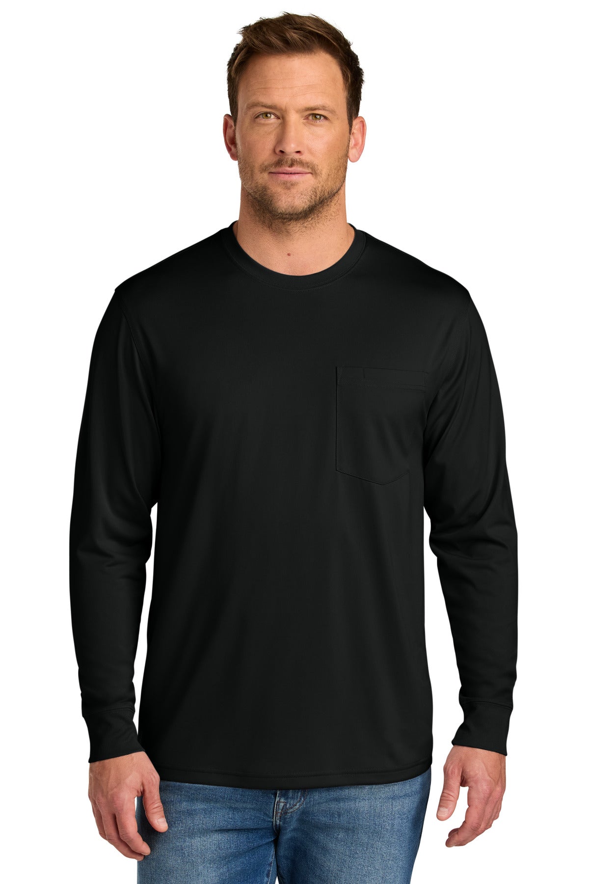 CornerStone Workwear Pro Long Sleeve Pocket Tee CS440LSP - Black