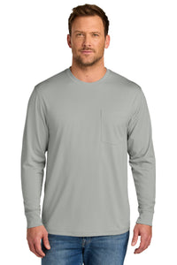 CornerStone Workwear Pro Long Sleeve Pocket Tee CS440LSP - Light Grey
