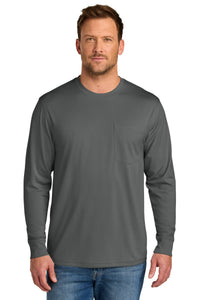 CornerStone Workwear Pro Long Sleeve Pocket Tee CS440LSP - Metal Grey