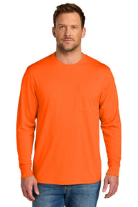 CornerStone Workwear Pro Long Sleeve Pocket Tee CS440LSP - Safety Orange