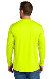 CornerStone Workwear Pro Long Sleeve Pocket Tee CS440LSP - Safety Yellow Back