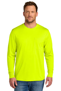 CornerStone Workwear Pro Long Sleeve Pocket Tee CS440LSP - Safety Yellow