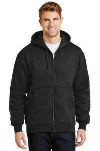 CornerStone - Heavyweight Full-Zip Hooded Sweatshirt with Thermal Lining - Black
