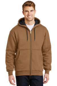 CornerStone - Heavyweight Full-Zip Hooded Sweatshirt with Thermal Lining - Duck Brown