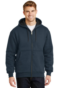 CornerStone - Heavyweight Full-Zip Hooded Sweatshirt with Thermal Lining - Navy