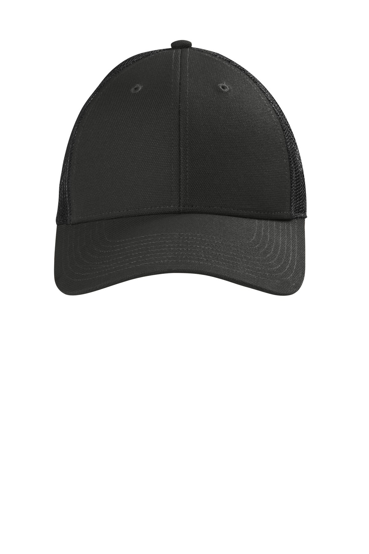 CornerStone  Canvas Mesh Back Cap - Black