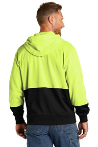 CornerStone Enhanced Visibility Fleece Pullover Hoodie CSF01 - Safety Yellow Back