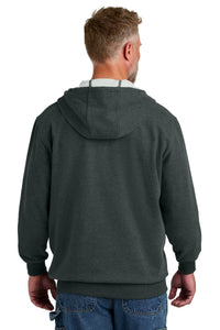 CornerStone Tough Fleece Full-Zip Hoodie CSF631 - Charcoal Heather Back