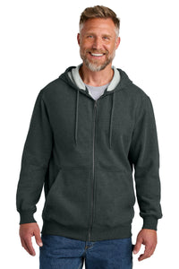 CornerStone Tough Fleece Full-Zip Hoodie CSF631 - Charcoal Heather
