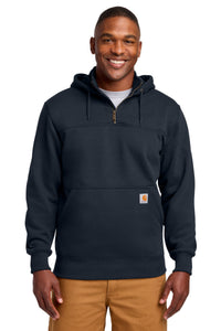 Carhartt  Rain Defender  Paxton Heavyweight Hooded Zip Mock Sweatshirt - New Navy