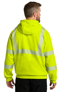 Carhartt ANSI 107 Class 3 Hooded Sweatshirt CT104987 - Brite Lime Back