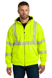 Carhartt ANSI 107 Class 3 Lined Full-Zip Sweatshirt CT104988 - Brite Lime