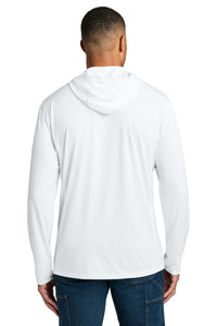 Carhartt Force Sun Defender Long Sleeve Hooded T-Shirt CT106923 - White Back
