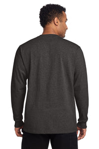 Carhartt Long Sleeve Henley T-Shirt CTK128 - Carbon Heather Back