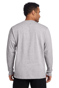 Carhartt Long Sleeve Henley T-Shirt CTK128 - Heather Grey Back