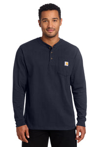 Carhartt Long Sleeve Henley T-Shirt CTK128 - Navy