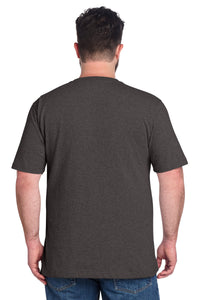 Carhartt Short Sleeve Henley T-Shirt CTK84 - Carbon Heather Back