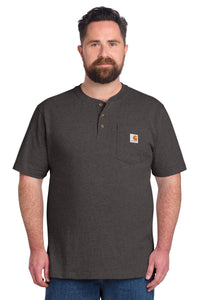 Carhartt Short Sleeve Henley T-Shirt CTK84 - Carbon Heather