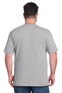 Carhartt Short Sleeve Henley T-Shirt CTK84 - Heather Grey Back