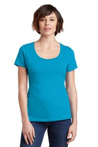 District Women's Perfect Weight Scoop Tee - Bright Turquoise